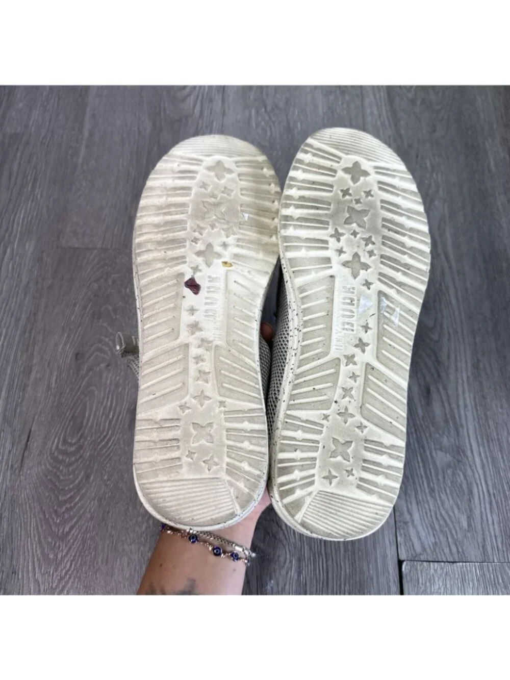 Hey Dude Wally Sox Stone White Slip On Casual Athletic Shoes Men Size 8